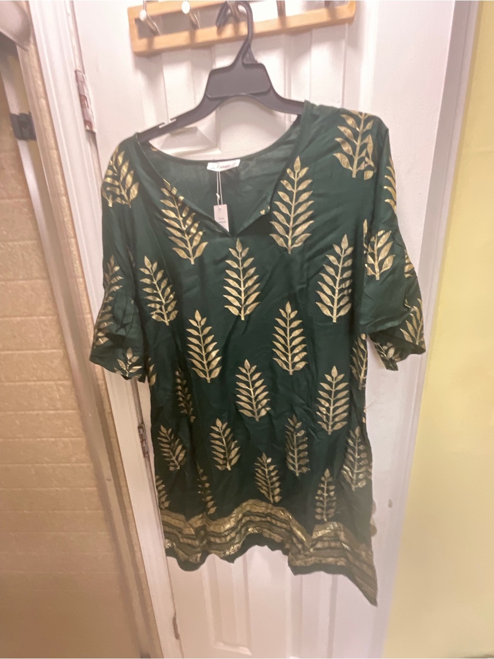 Dark Green Lapogee Tunic Style Short Kurti Size 2x NWT